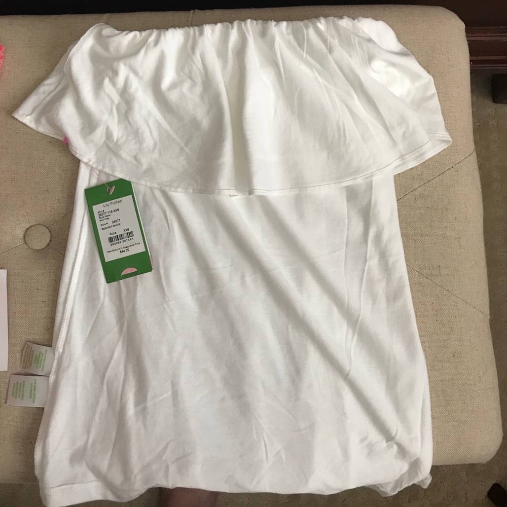Lilly Pulitzer White Off-Shoulder Blouse